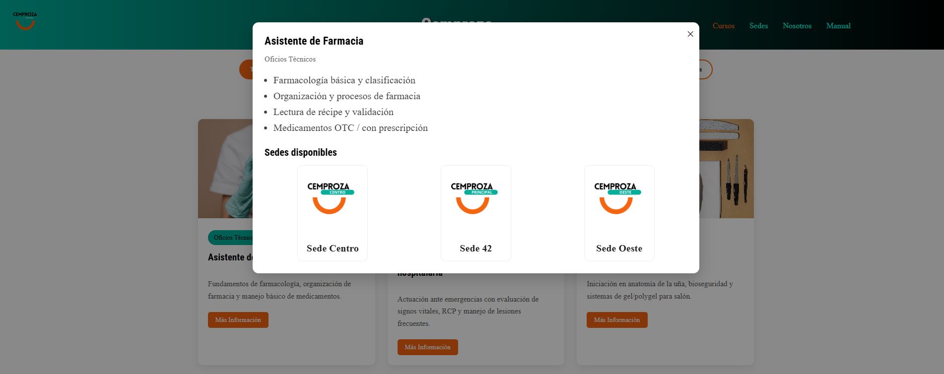 Captura de ventana modal